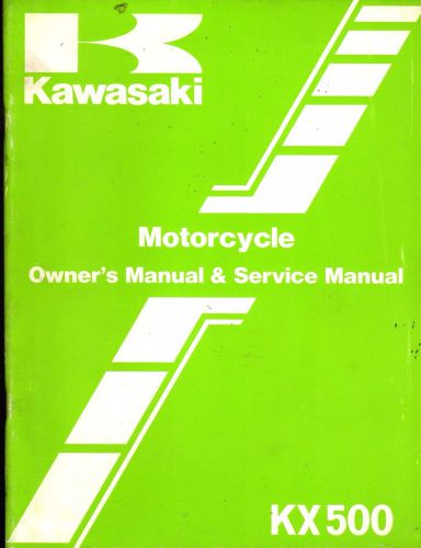 1984 kawasaki motorcycle kx500 owner&#039;s service manual p/n 99920-1246-01 (422)