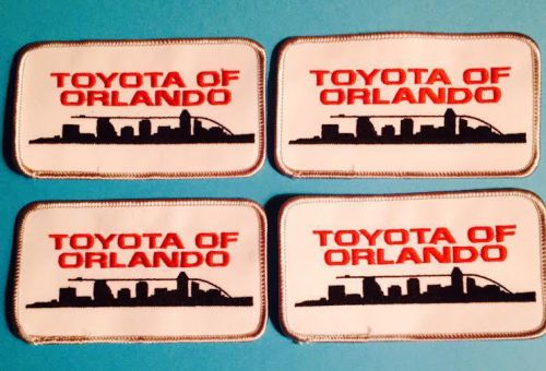 4 lot vintage toyota of orlando florida employee uniform jacket patches crests