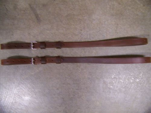 Leather luggage straps for luggage rack/carrier~~(2) piece set~antiqued dk brown