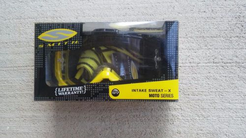Smith optics intake sweat x goggles moto series mx motocross black/yellow new