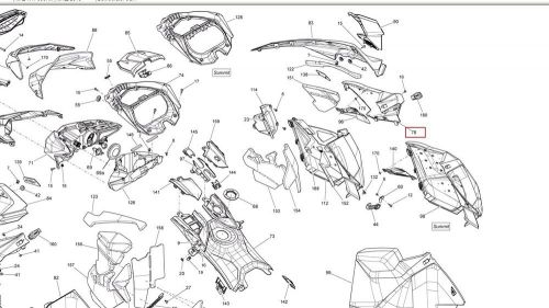 Ski-doo mxz yellow rh panel 517305235 rev-xs