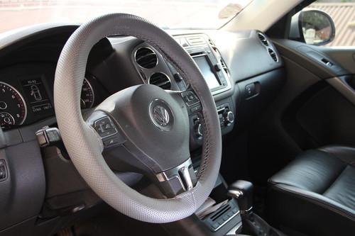 GRAY LEATHER STEERING WHEEL WRAP COVER 47002 W/NEEDLES THREAD ACURA CIRCLE COOL, US $24.99, image 2