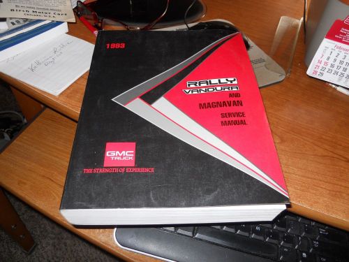 1993 gmc truck rally, vandura, and magnavan service manual (x-9357) workbook  –