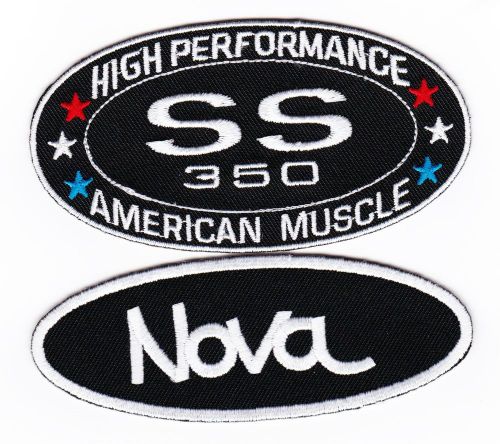Chevy ss 350 nova sew/iron on patch emblem badge embroidered hot rod muscle car