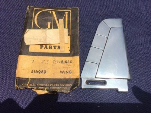 1953 pontiac chieftain deluxe nos accessory illuminated hood ornament wing rh