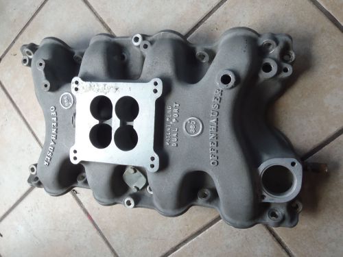 Offenhauser 6060dp dual port intake, ford 429 460 557 scj split port 4150 flange