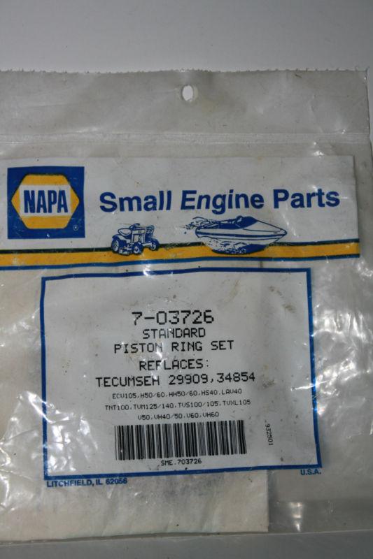 Buy NAPA 703726 PISTON RING SET TECUMSEH 29909/34854 NEW IN BOX in