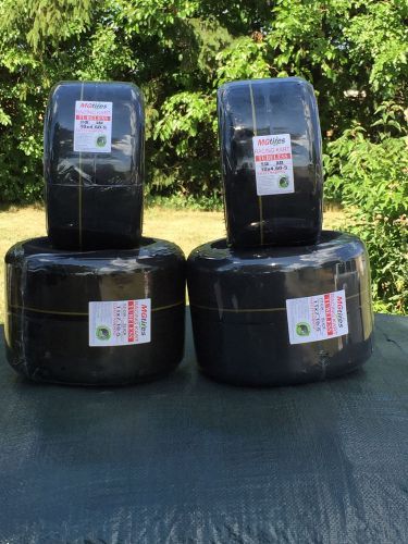Mg tires / fz yellow complete set, front and rear 4.6/7.1 - shifter kart tires