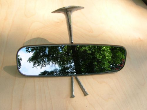 1961 rambler classic rear view mirror.decent driver part.some pitting &amp; rust.