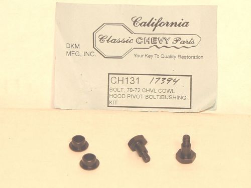 70 71 72 chevelle cowl induction hood door pivot bolt, bush kit