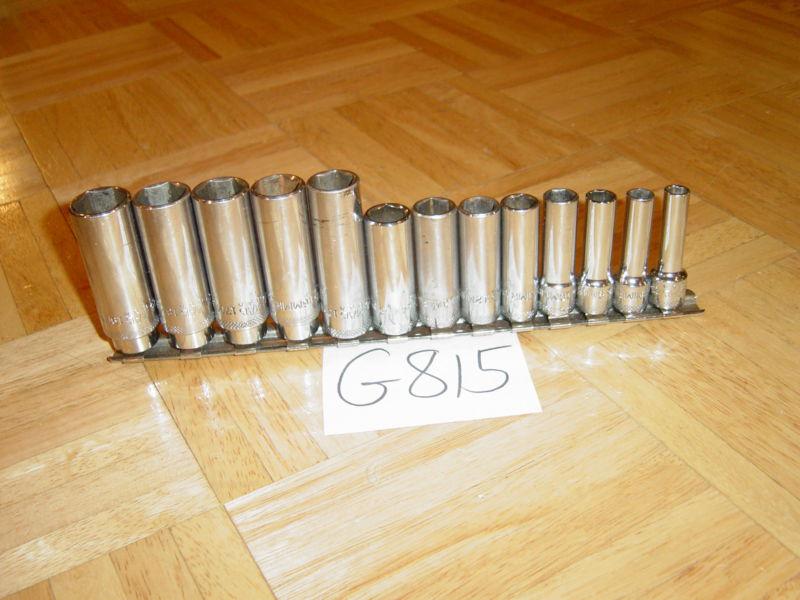 Mac tools 13 piece 3/8 drive metric deep socket set 6 point 7mm through 19mm 