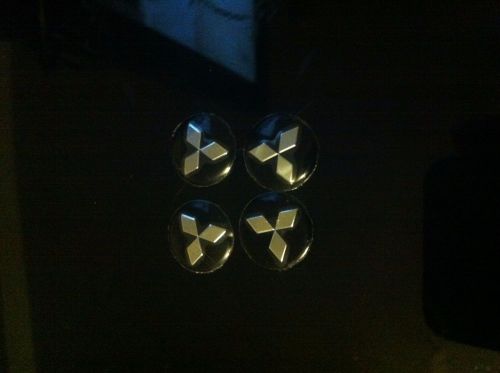 4x decorative key fob steering wheel sticker for mitsubishi 14mm 