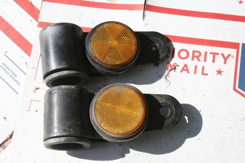 1971 kawasaki 350 bighorn oem  headlight braket&#039;s w/reflectors