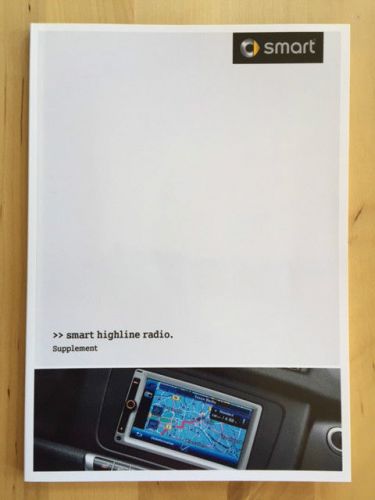 New smart pure, passion &amp; brabus english highline radio manual 2008-15