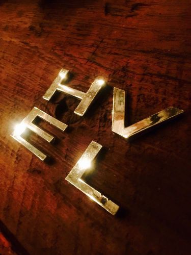 Vintage 1972 custom 20/400 chevrolet chrome tailgate truck letters h l e v vtg 4