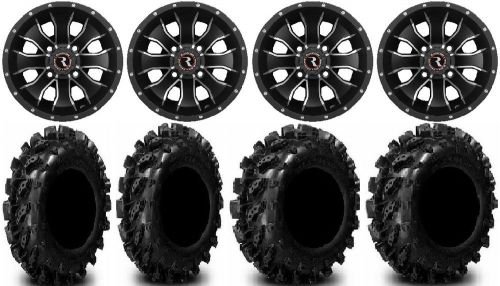Raceline mamba 14" wheels black 27" swamp lite tires can-am renegade outlander