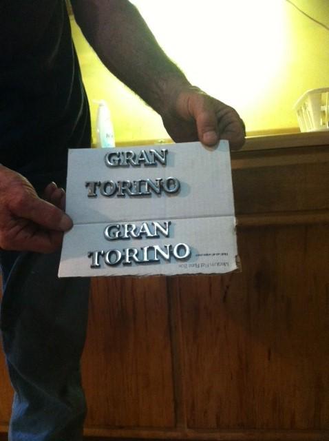 1972 gran torino fender letters, right and left fender