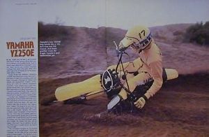 Yamaha yz250e yz250 e motorcycle dirt test article 1978