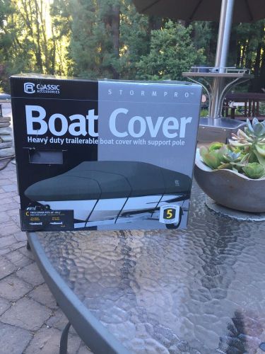 Stormpro hd boat cover heavy duty trailerable boat cover with support pole