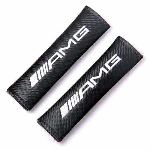New 2pcs black auto seat belt cover pads shoulder cushion for m.benz amg