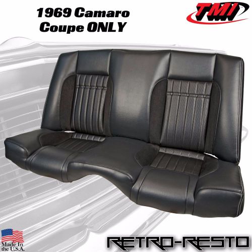 1969 chevy camaro coupe - sport r - rear seat upholstery kit w/ foam - tmi
