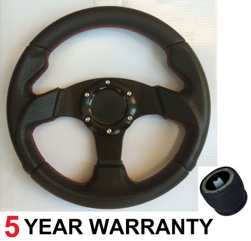 280mm sports racing steering wheel and boss kit fit vw t4 transporter 1996-2003