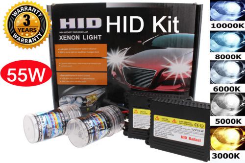 Xenon 55w h4 9003 6000k diamond white hid hilo dual beam head light slim kit #r