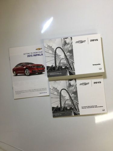 2015 chevrolet impala owners manual set free same day shipping! #0230