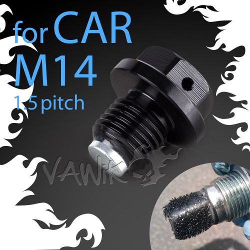 Vawik magazi black aluminum magnetic sump bolt m14 x 1.5 pitch for mazda