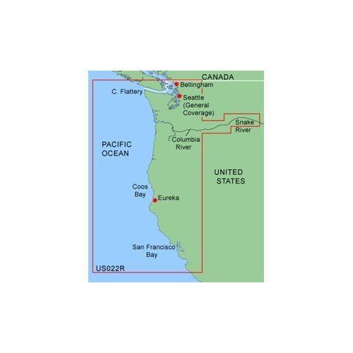 Garmin bluechart washington to north california  mus022r data card 010-c0036-00