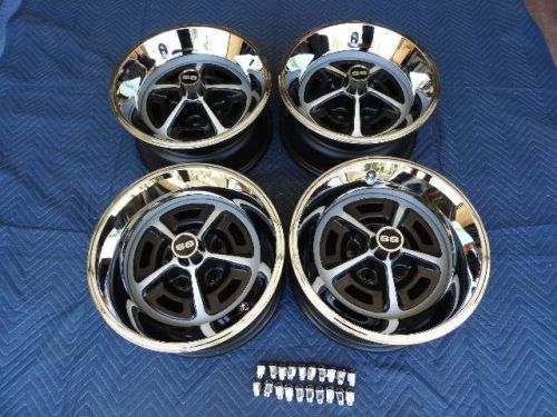 1968-1970 set of 4 15x7 ss chevelle 396 ss nova camaro ya style wheels complete