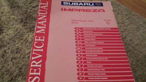 2003 subaru impreza section 6 service repair shop manual oem