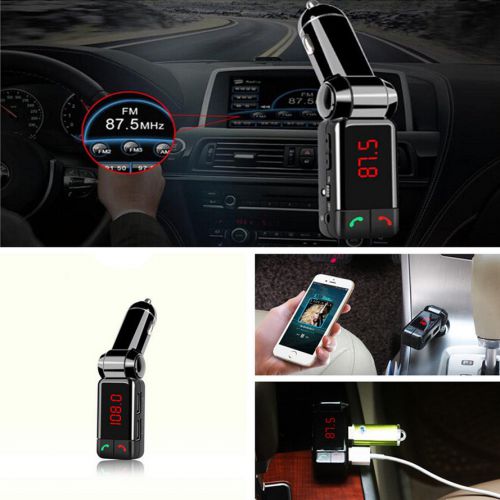 Dual usb auto car charger fm transmitter modulator wireless bluetooth mp3 player