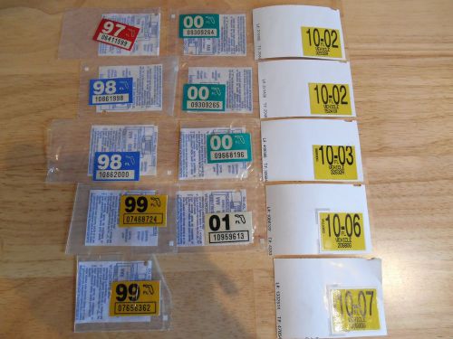Florida license plate decals, new in package, 14 decals 1997-2007