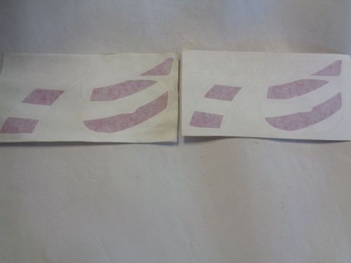Number 75 decal pair ( 2 ) red / white / clear 5&#034; x 2 1/2&#034; marine boat