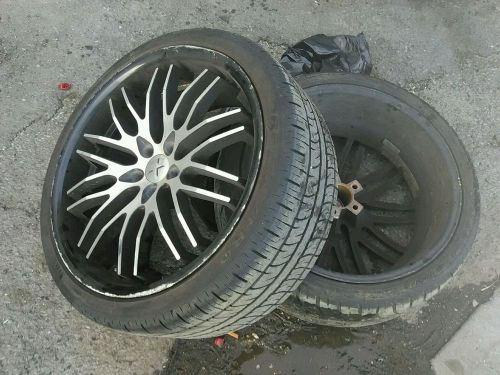 Set of (4) 22 inch rims and tires