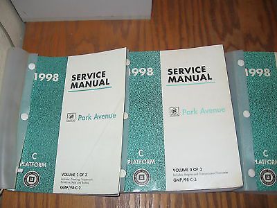 1998 buick park avenue shop service manual set of 3