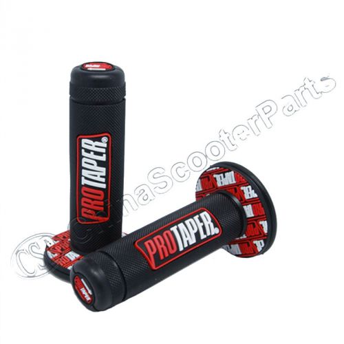 Red pro taper 7/8&#034; throttle grip hand grips handle bar atv dirt pit bike scooter