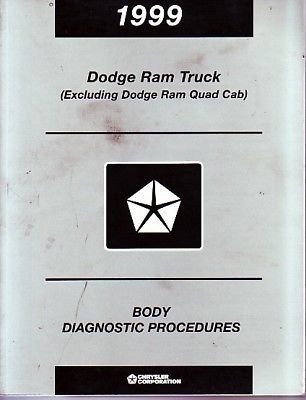 1999 dodge ram truck shop service manual body