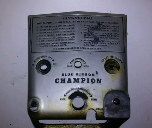 Face plate 1948-52 champion blue ribbon 4.2hp outboard 1j