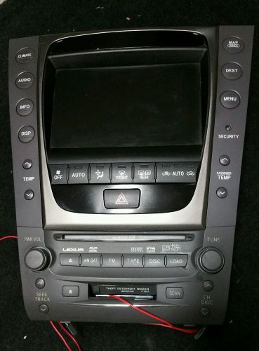 06 lexus gs300 gps navigation display screen radio cd player eom 86111-30390