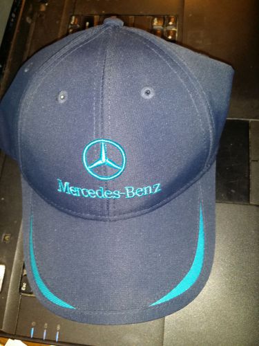 Mercedes-benz baseball cap hat unisex 3d logo genuine new blue adjustable