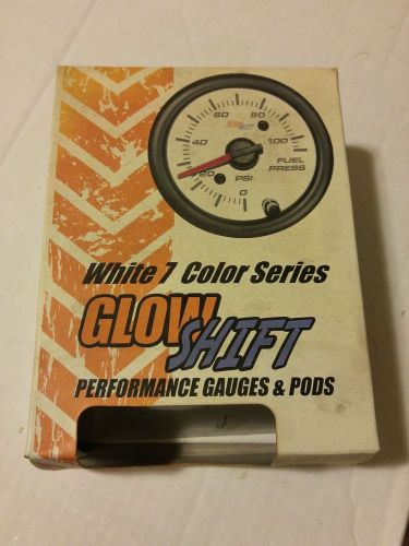 52mm glowshift white 7 color series turbo boost vacuum pressure gauge w 7 colors