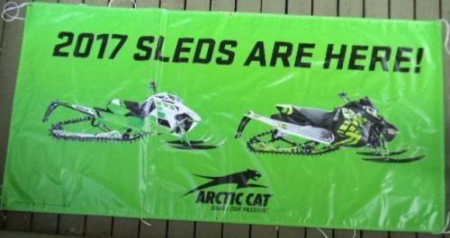 Arctic cat 2017 snowmobiles. dealership banner. approx. 8ftx4ft