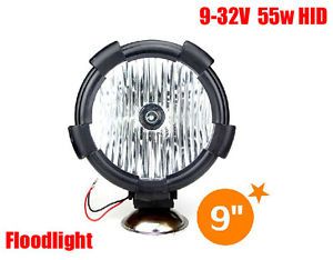 New refit 9-32v 55w 9&#034; floodlight car dome hid light travel jeep spotlight &amp;$