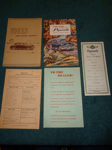 1952 plymouth owner&#039;s manual set / owner&#039;s guide set / manual plus bonus items!!