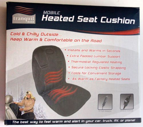 Unused portable mobile heated seat cushion car auto truck 12 v adapter plug in
