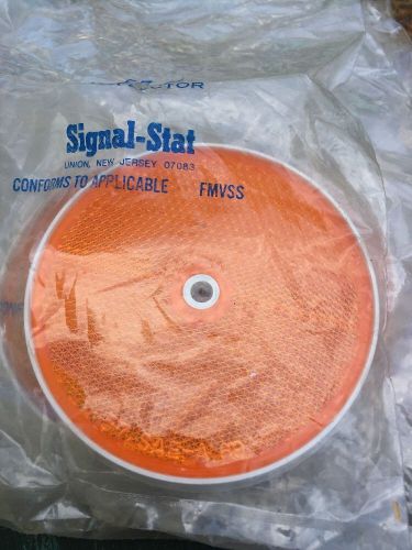 Signal stat lighting 57a amber reflector 3 1/2&#034; mailbox trailer property rat rod