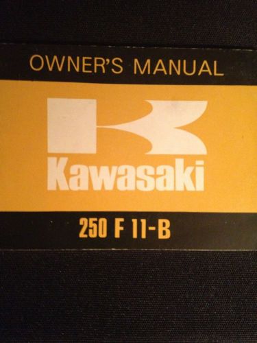 1975 kawasaki 250f11-b new owners manual