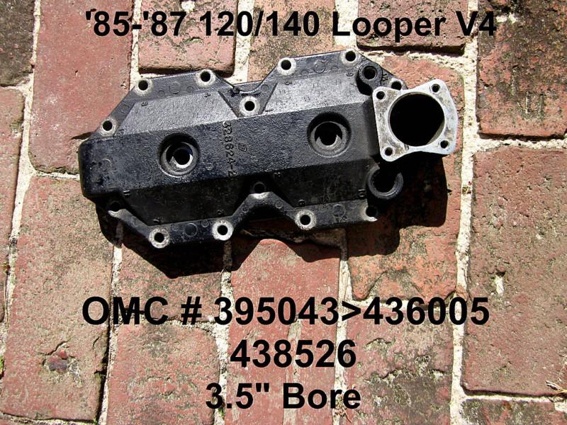 Cylinder head omc looper v4 '85-'87 3.5" bore-#395083>436005>438526 -  used